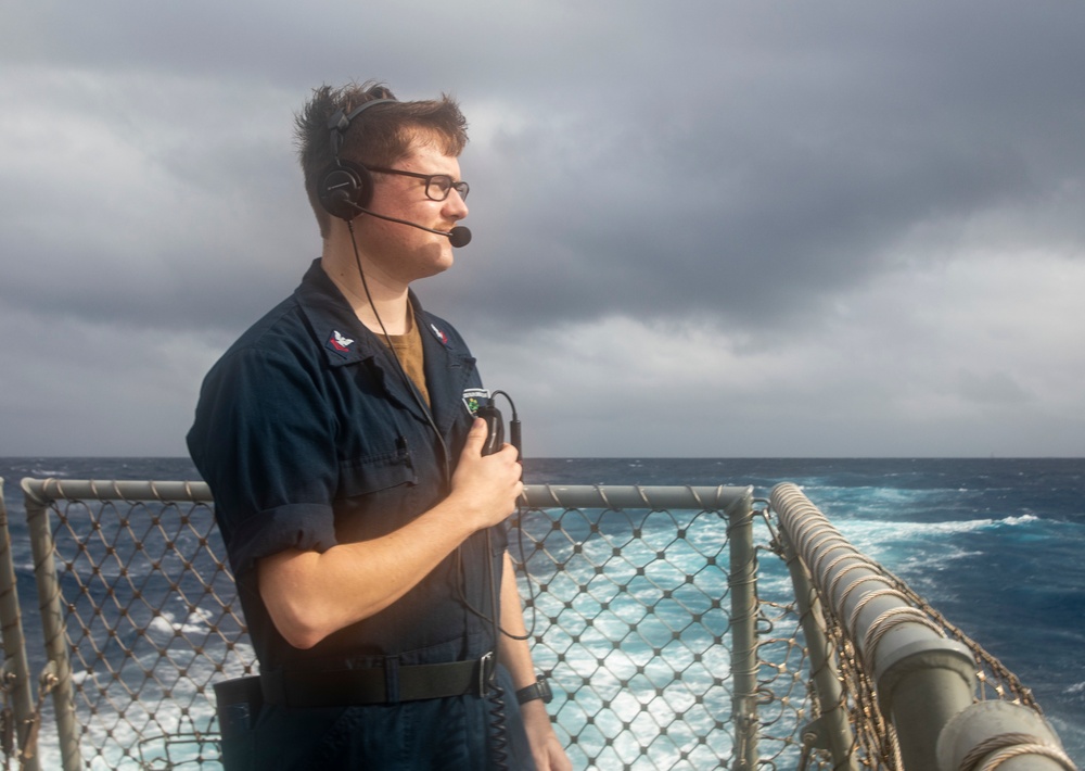 Sailors Stand Watch Aboard USS Ralph Johnson