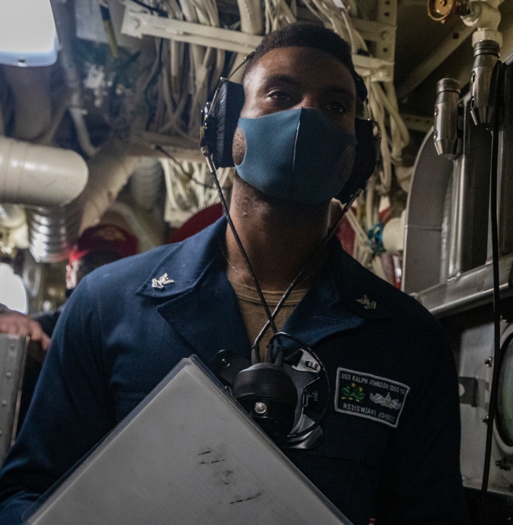 Sailors Conduct Damage Control Drills Aboard USS Ralph Johnson (DDG 114)