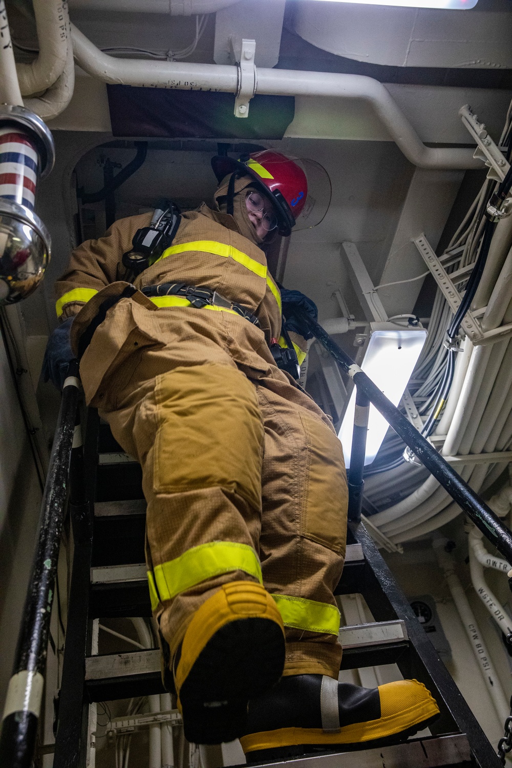 Sailors Conduct Damage Control Drills Aboard USS Ralph Johnson (DDG 114)