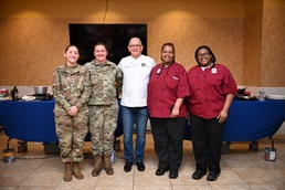 Chef Irvine Visits with the Fort Eustis DFAC Staff and Culinary Specalists