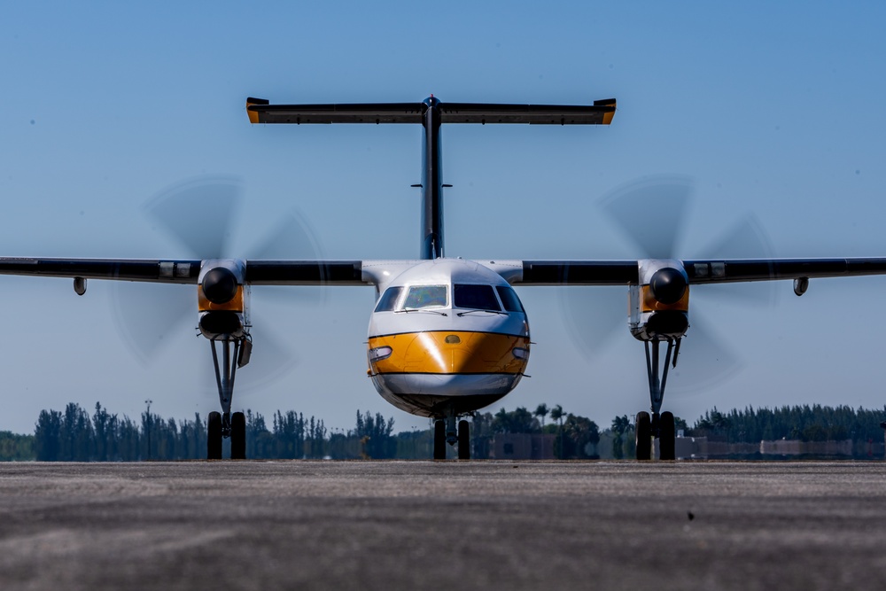 U.S. Army Parachute Team's aircraft prepares for flight