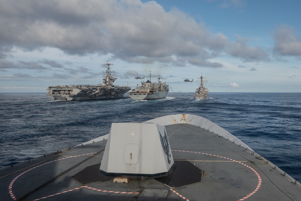 Fridjtof Nansen is currently assigned to the Harry S. Truman Carrier Strike Group on a scheduled deployment in the U.S. Sixth Fleet area of operations in support of naval operations.