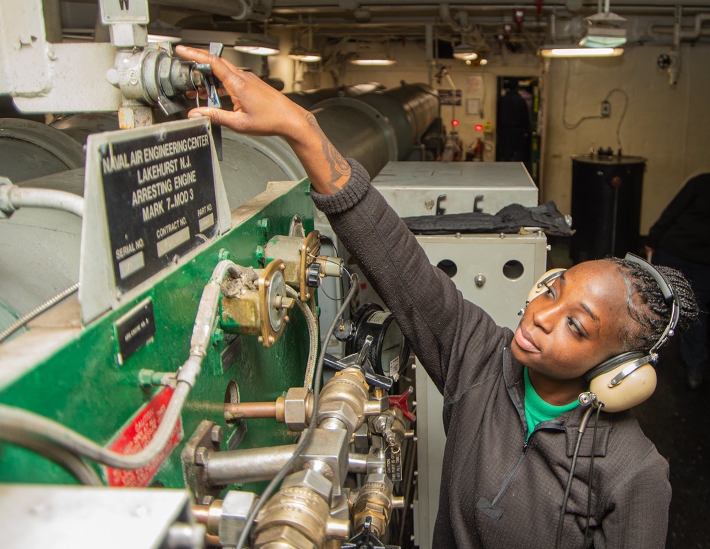 The Harry S. Truman Carrier Strike Group is on a scheduled deployment in the U.S. Sixth Fleet area of operations in support of naval operations to maintain maritime stability and security.