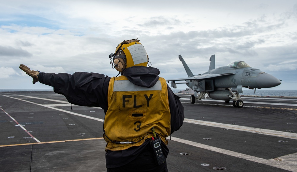 The Harry S. Truman Carrier Strike Group is on a scheduled deployment in the U.S. Sixth Fleet area of operations in support of naval operations to maintain maritime stability and security.