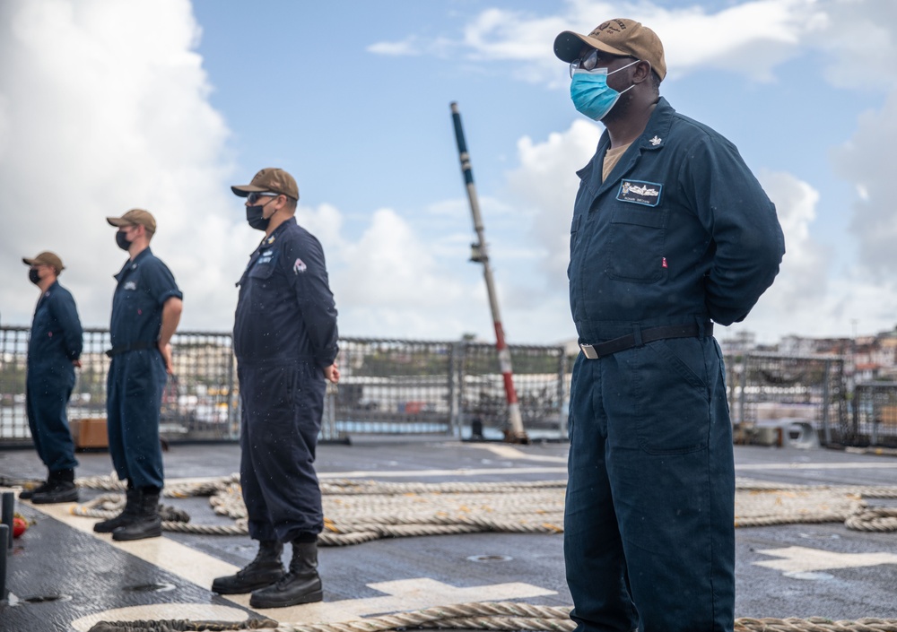 USS Milwaukee Departs Martinique, France