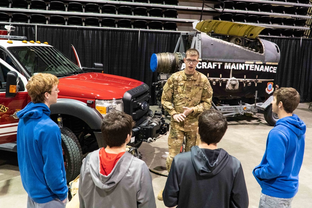 Airmen seek recruits at career fair