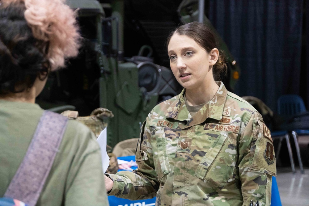 Airmen seek recruits at career fair