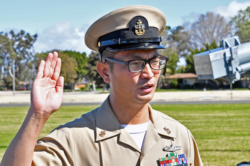 San Nicolas Island Senior Chief reenlistment