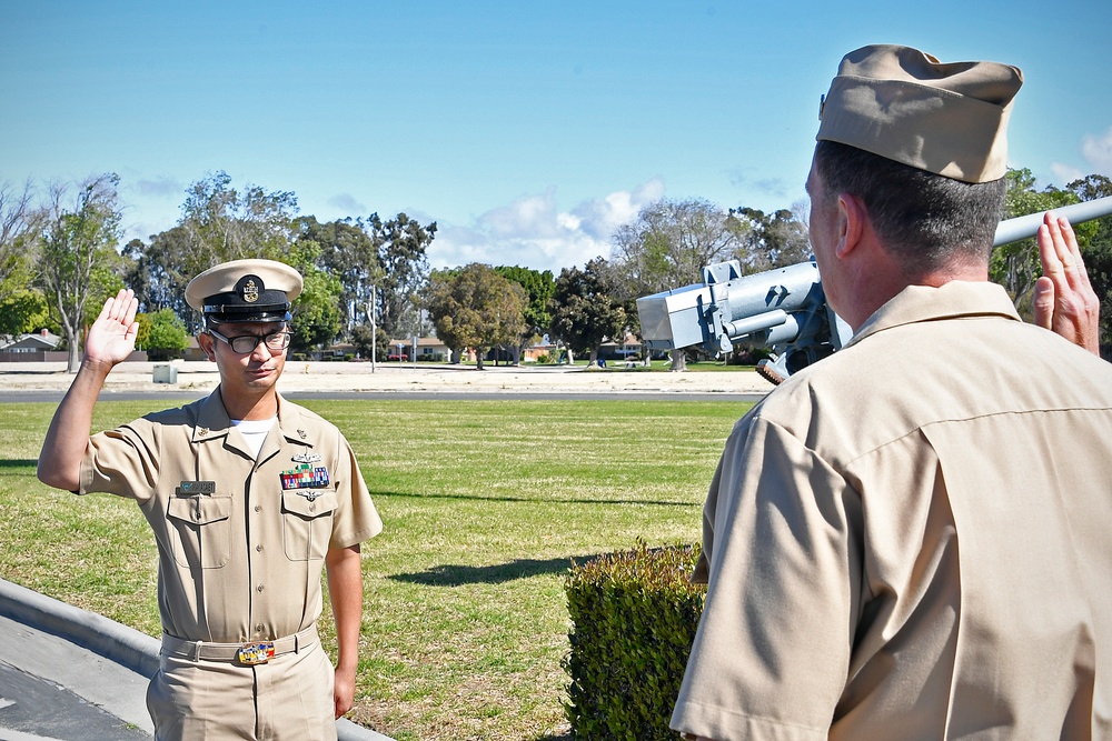 San Nicolas Island Senior Chief reenlistment