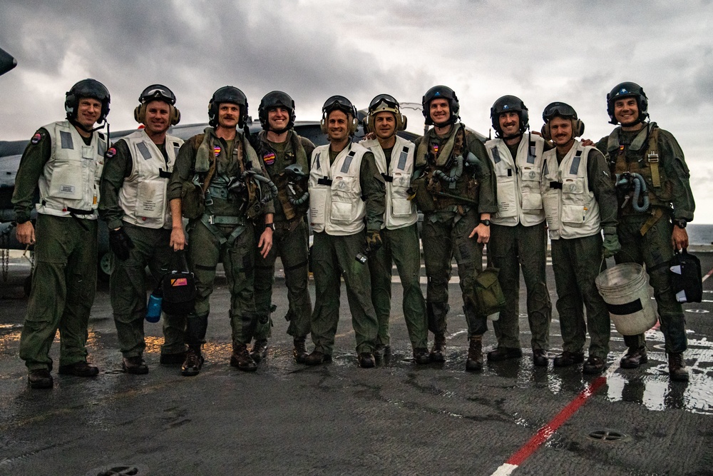 VMA-214, 11th MEU flight operations aboard USS Essex (LHD 2)