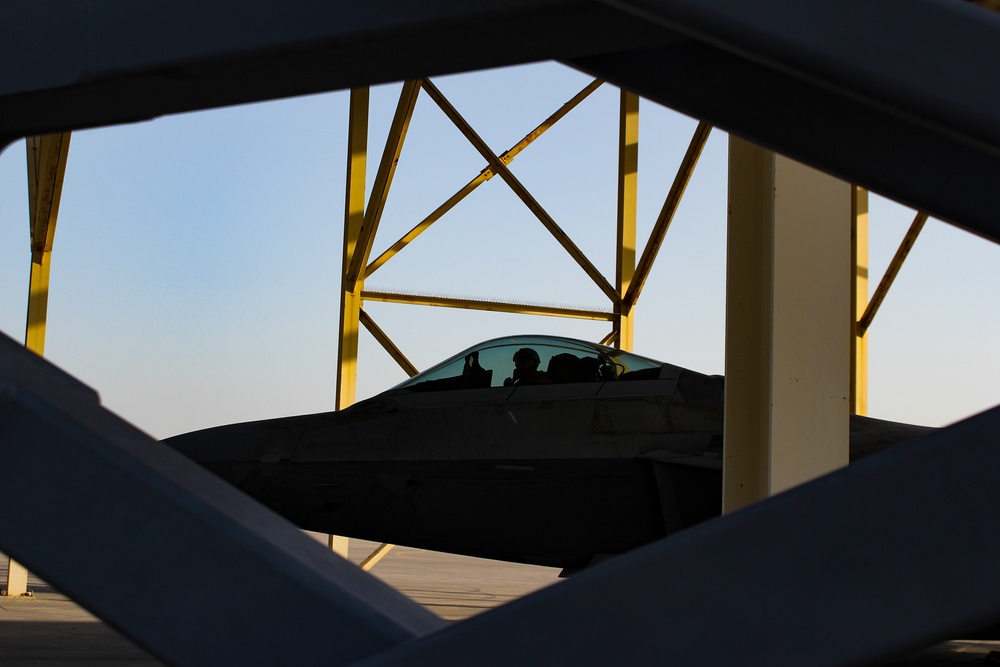 F-22 Operations at ADAB