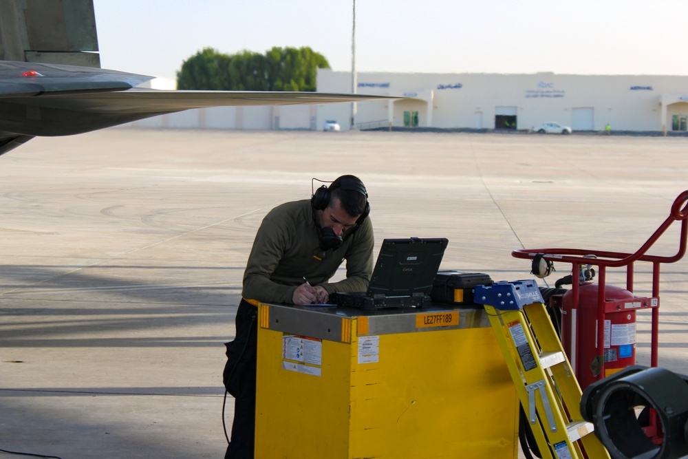 F-22 Operations at ADAB