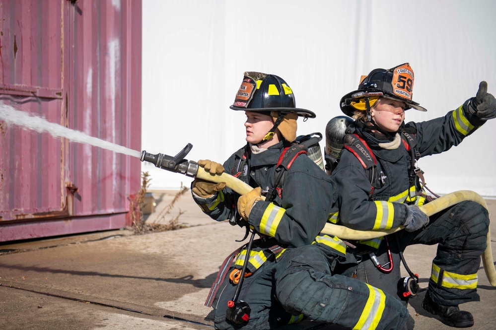 Coast Guard Training Center Cape May Fire Department conducts drills