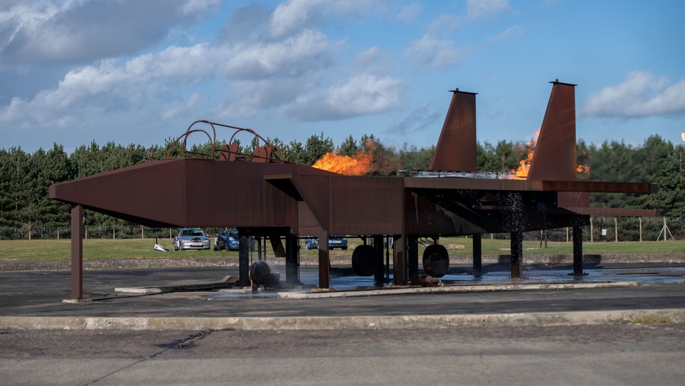 48th CES conducts aircraft live-burn training