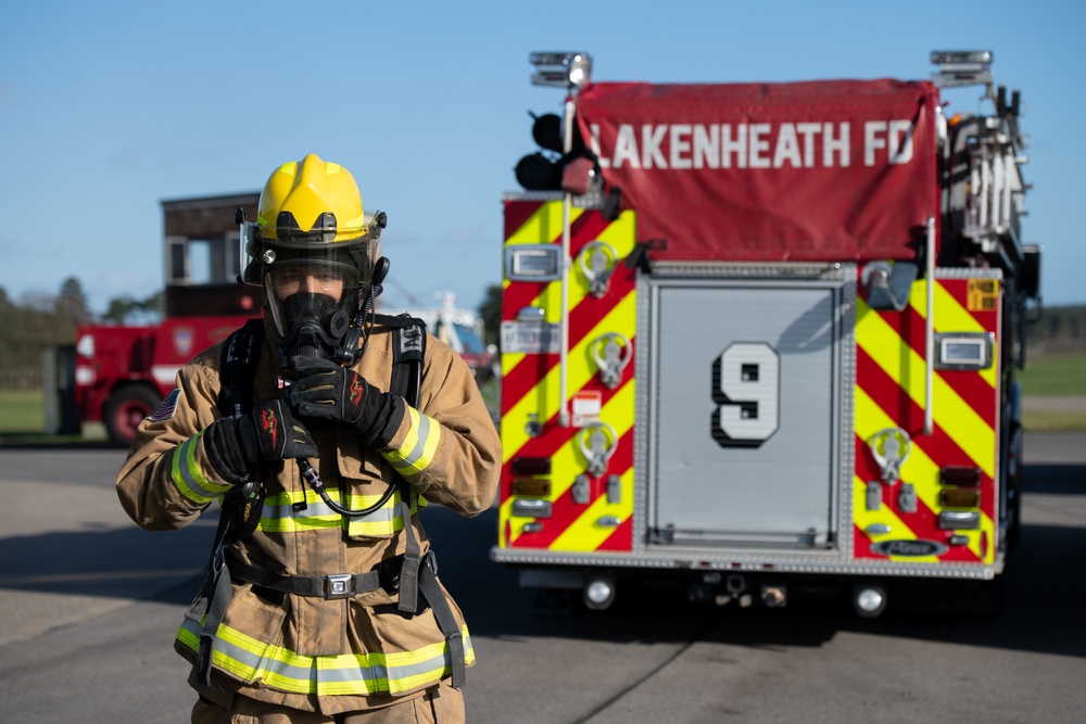 48th CES conducts aircraft live-burn training