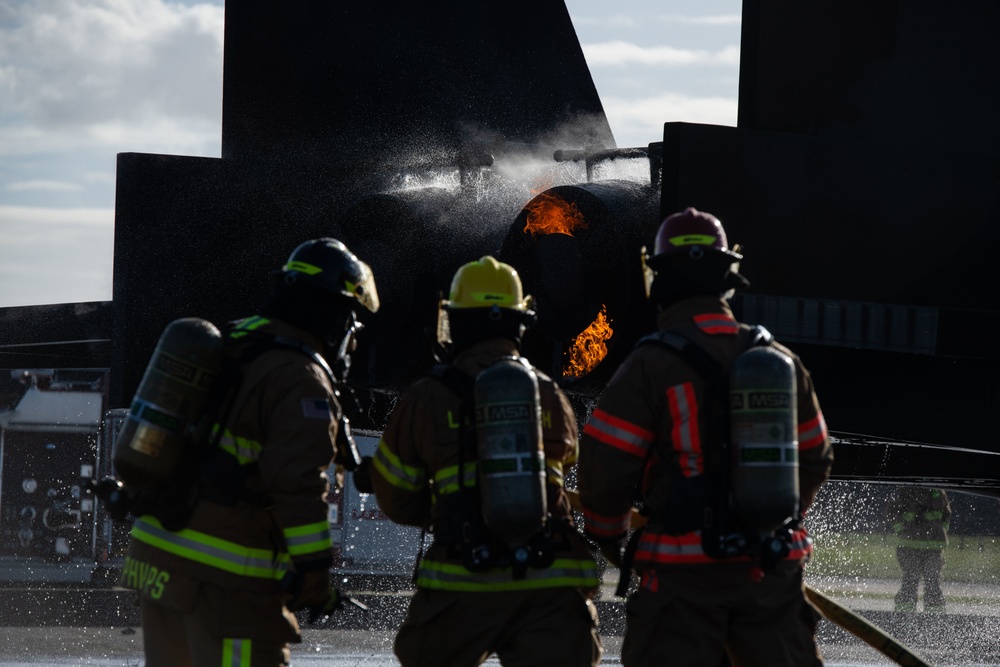 48th CES conducts aircraft live-burn training