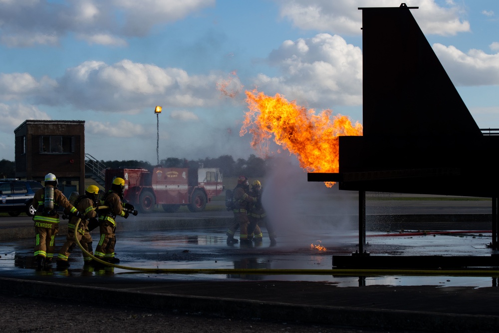 48th CES conducts aircraft live-burn training