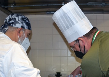 Italian Base Commander cooks seasonal recipe for garrison newcomers