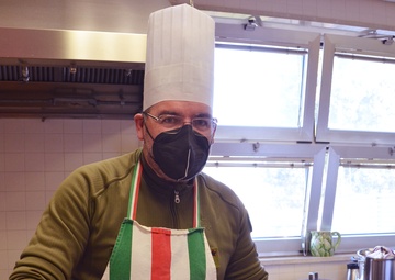 Italian Base Commander cooks seasonal recipe for garrison newcomers