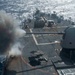 5-inch gun fires from USS Gonzalez during a live-fire event.