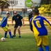 USS Billings Sailors and Coast Guard LEDET Play Soccer with Colombian Navy Sailors