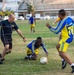 USS Billings Sailors and Coast Guard LEDET Play Soccer with Colombian Navy Sailors