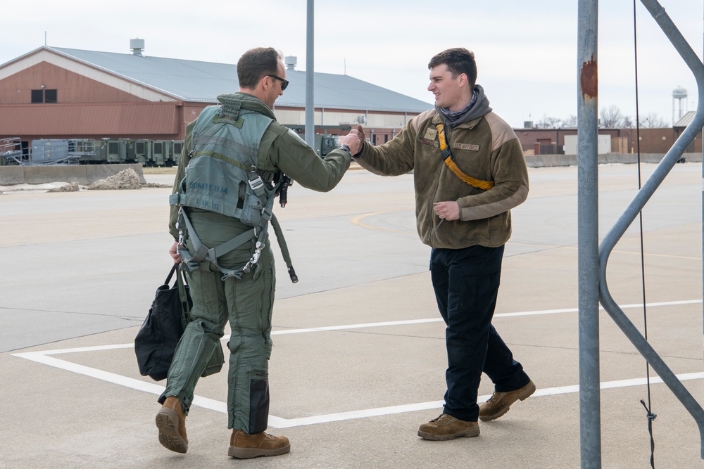 Col Brock Lange's fini flight