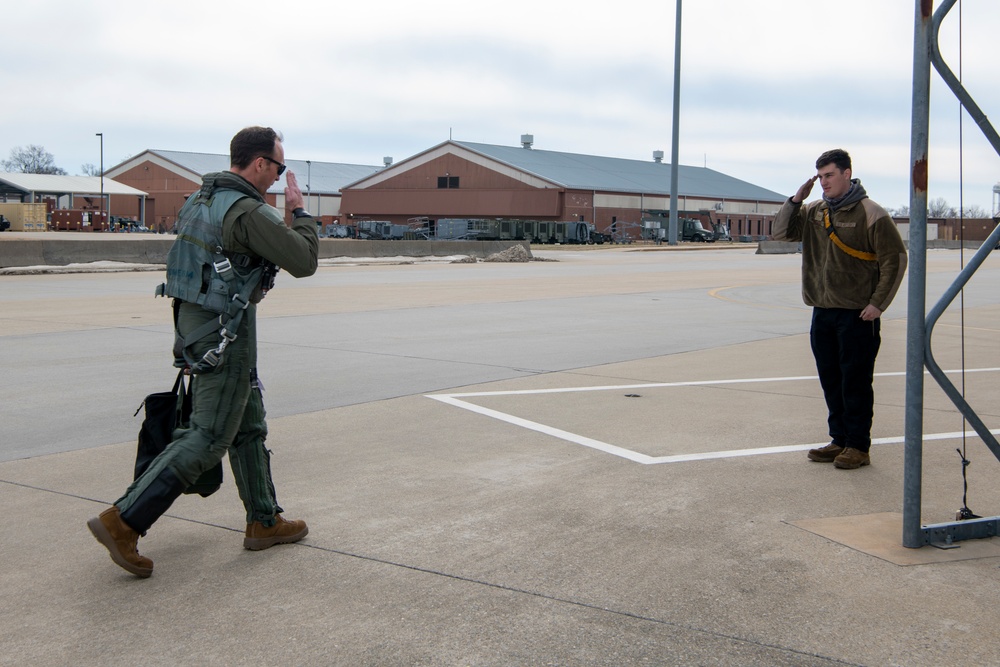 Col Brock Lange's fini flight