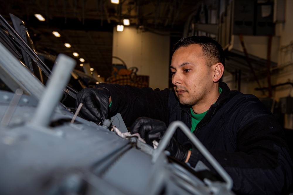 The Harry S. Truman Carrier Strike Group is on a scheduled deployment in the U.S. 6th Fleet area of operations in support of naval operations to maintain maritime stability and security.