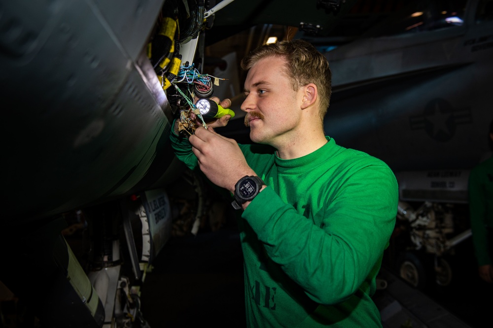 The Harry S. Truman Carrier Strike Group is on a scheduled deployment in the U.S. 6th Fleet area of operations in support of naval operations to maintain maritime stability and security.