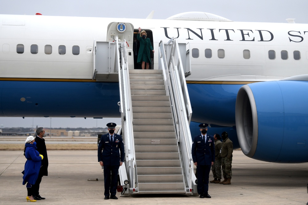 Jill Biden visit to JBSA 23 Feb 2022