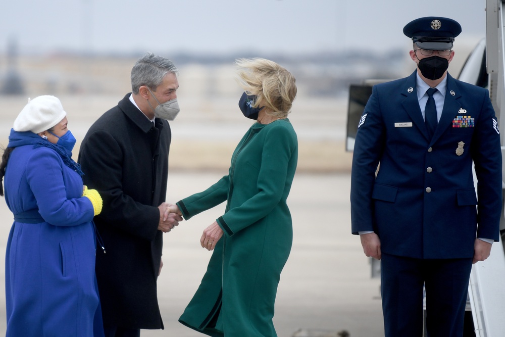 Jill Biden visit to JBSA 23 Feb 2022