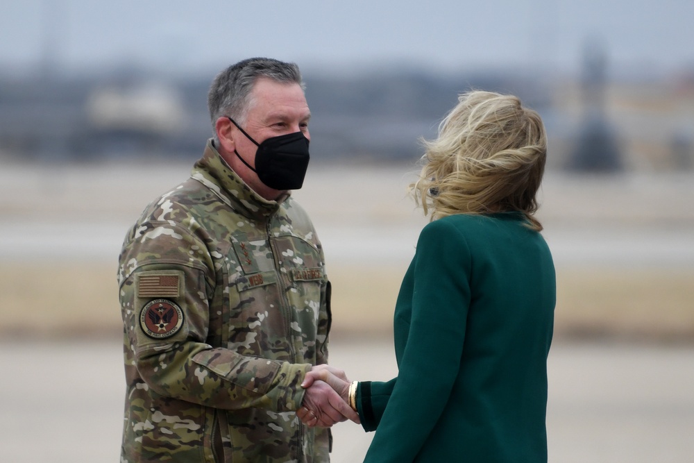 Jill Biden visit to JBSA 23 Feb 2022