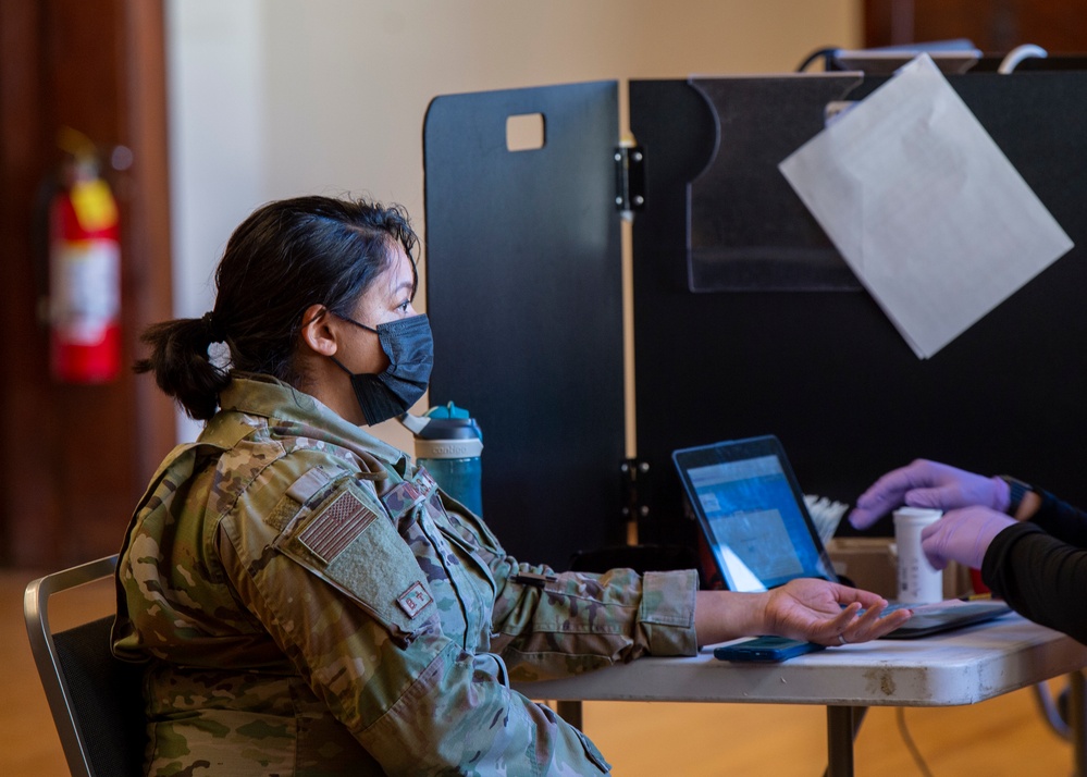 Idaho National Guard Members Donate Blood with the American Red Cross