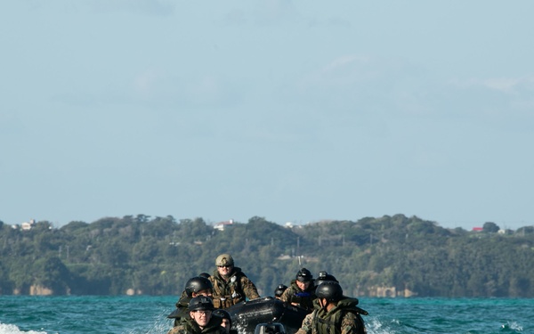 JWX 22 | CLB-4 Marines conduct amphibious resupply with Combat Rubber Raiding Craft
