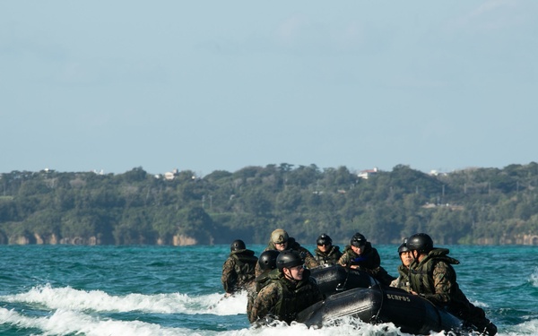 JWX 22 | CLB-4 Marines conduct amphibious resupply with Combat Rubber Raiding Craft