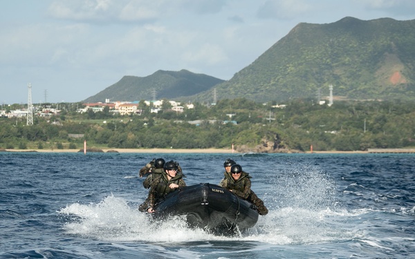JWX 22 | CLB-4 Marines conduct amphibious resupply with Combat Rubber Raiding Craft