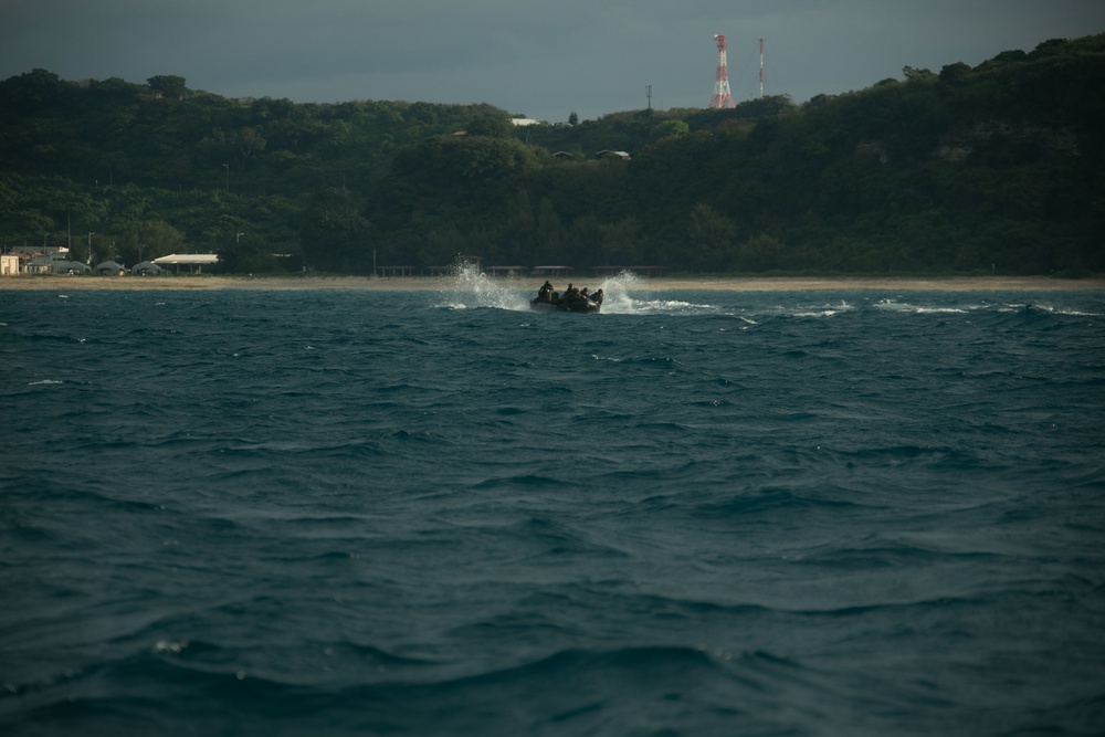 JWX 22 | CLB-4 Marines conduct amphibious resupply with Combat Rubber Raiding Craft