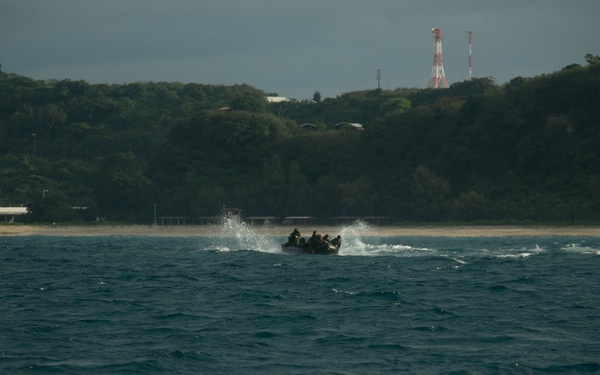 JWX 22 | CLB-4 Marines conduct amphibious resupply with Combat Rubber Raiding Craft