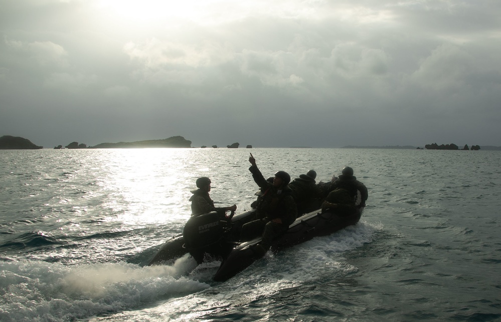 JWX 22 | CLB-4 Marines conduct amphibious resupply with Combat Rubber Raiding Craft