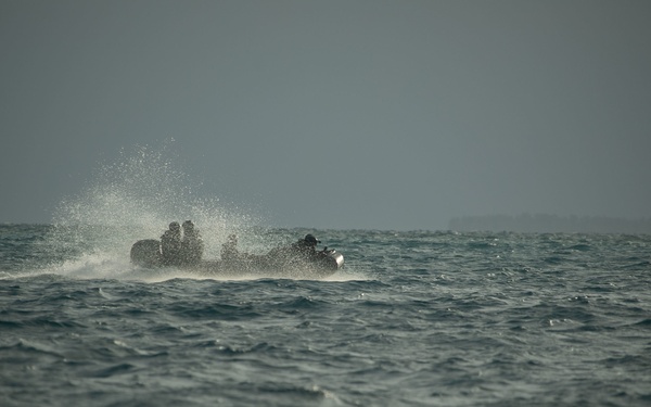 JWX 22 | CLB-4 Marines conduct amphibious resupply with Combat Rubber Raiding Craft