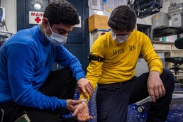 USS America Conducts a TCCC exercise.