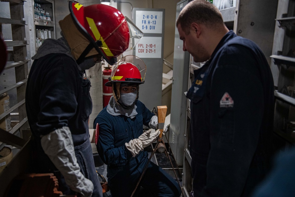 USS America Conducts a TCCC exercise.