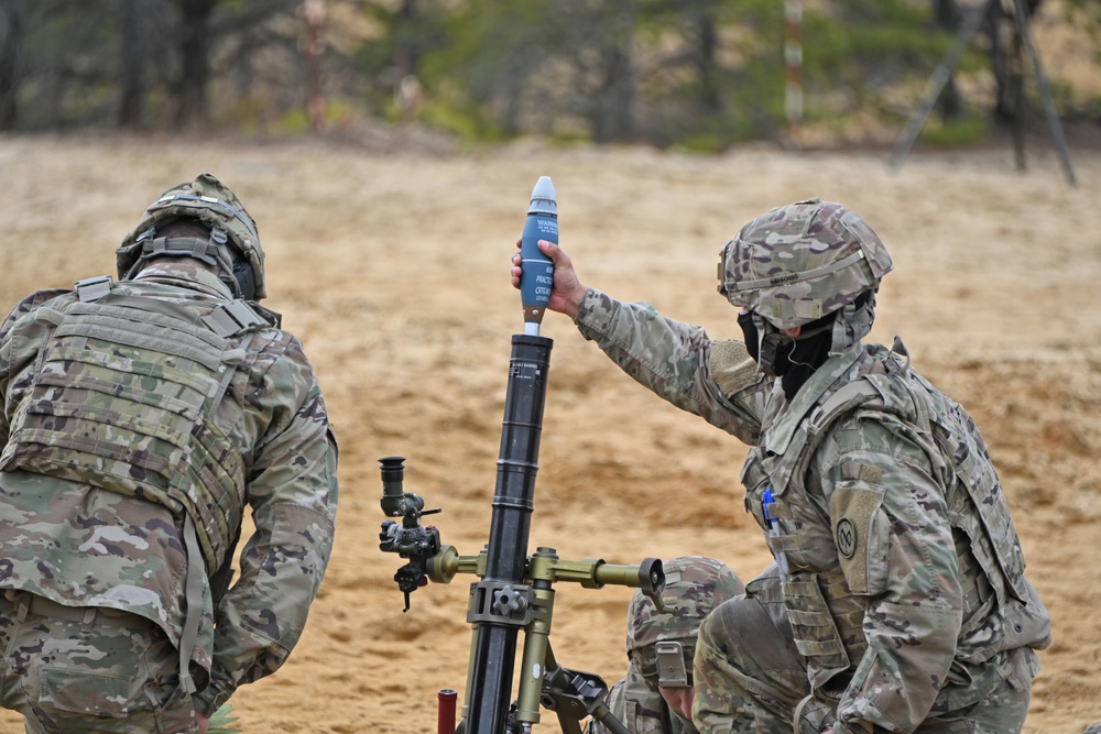 Fort Dix –  HHC 1st BN / 69th Infantry NYARNG - 60MM Mortar Live Fire