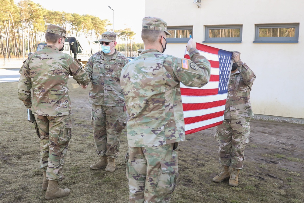 Soldier Reenlists at DPTA, Poland