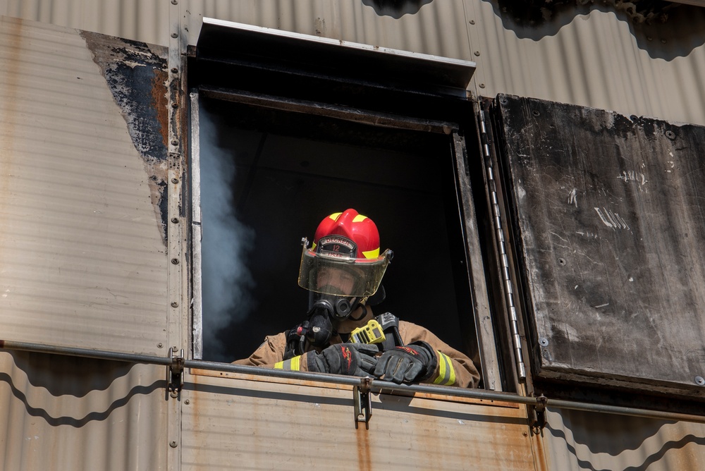 SJAFB Firefighter Airmen perform live-fire exercise