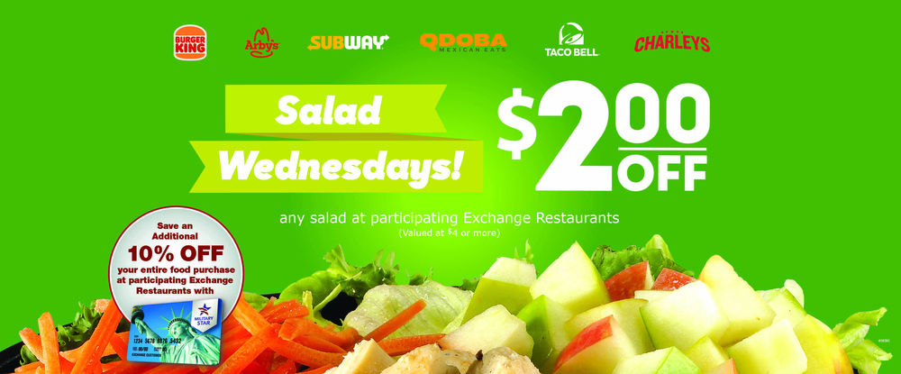 Lettuce Do the Work! Save Time and Money Dining With the Exchange on Salad Wednesdays