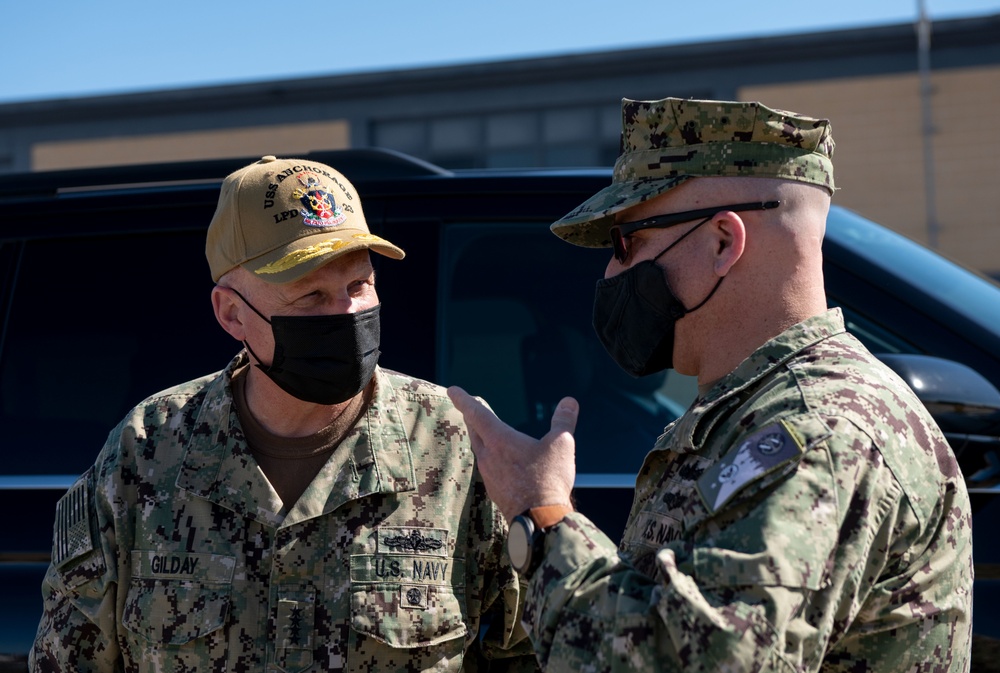 CNO Gilday and MCPON Russell Smith visit San Diego