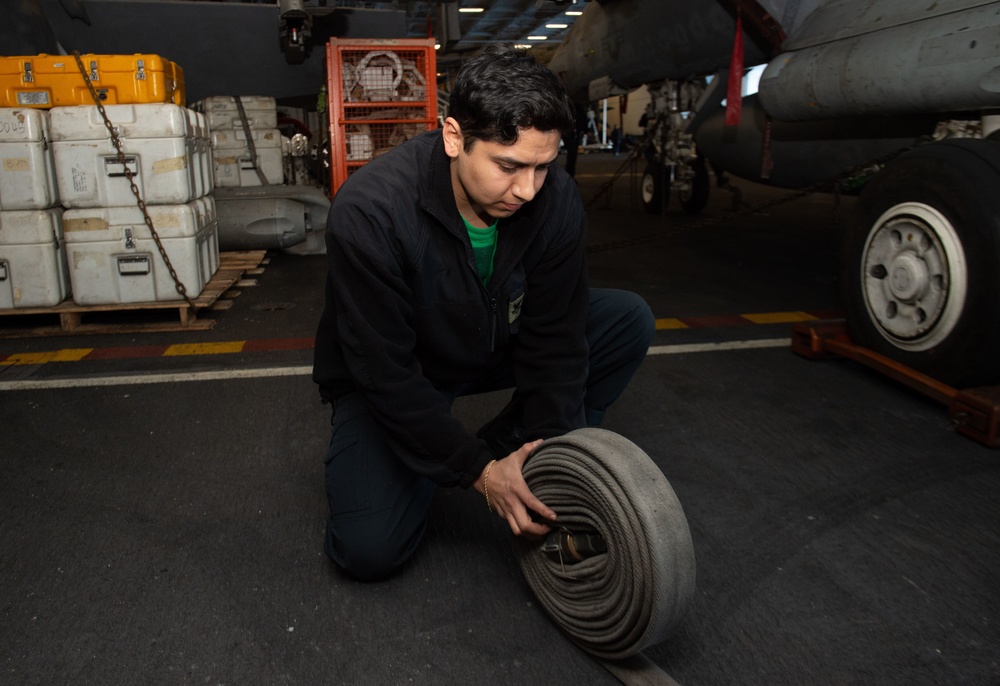 The Harry S. Truman Carrier Strike Group is on a scheduled deployment in the U.S. Sixth Fleet area of operations in support of naval operations to maintain maritime stability and security.