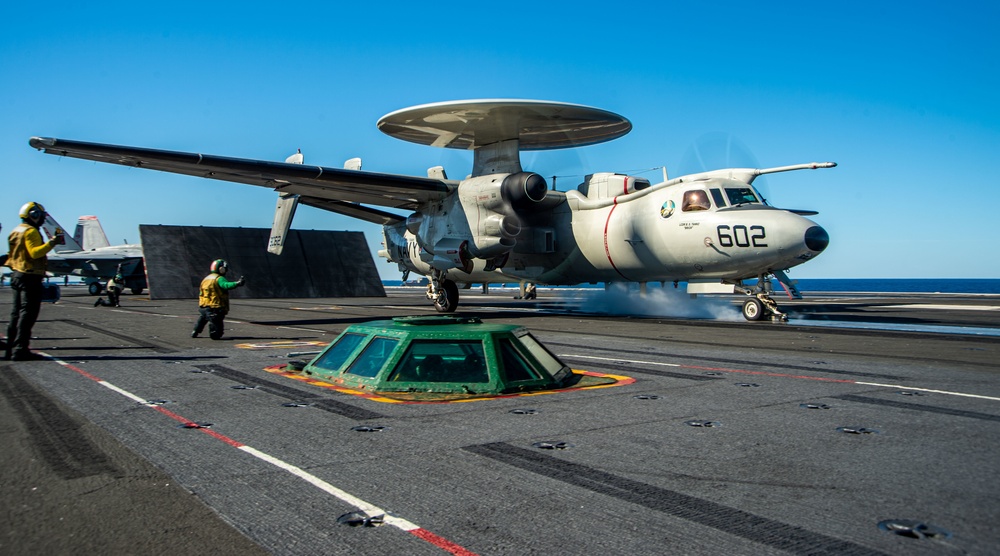 The Harry S. Truman Carrier Strike Group is on a scheduled deployment in the U.S. Sixth Fleet area of operations in support of naval operations to maintain maritime stability and security.